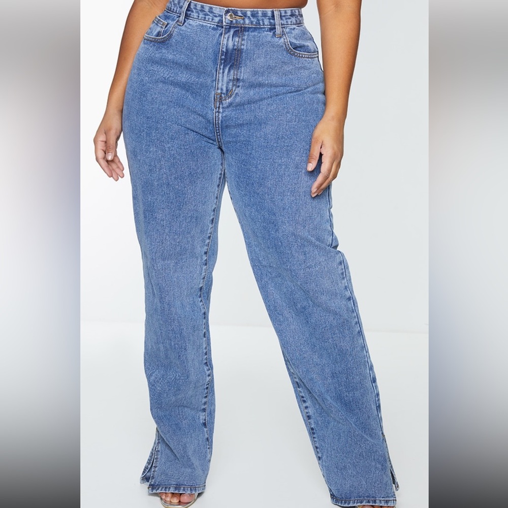 Vintage Wash Side Split Jeans